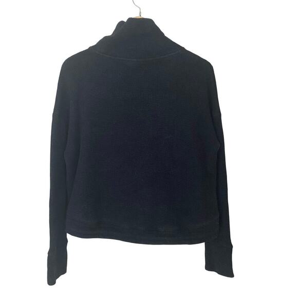 SWEATY BETTY Restful Boucle Textured Pullover Sweatshirt Black, Size 8 - Picture 4 of 14